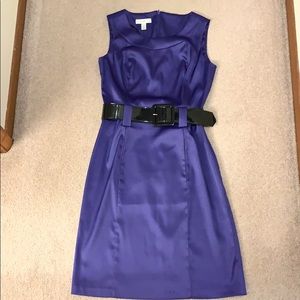 Purple Dress with Belt Size 4 EUC